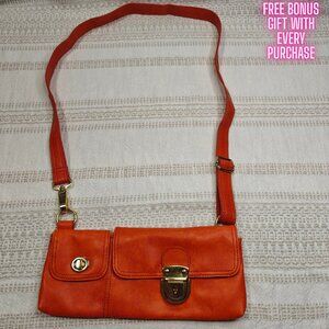 Avon Mark Orange Crossbody Bag – Adjustable Strap | Used, Good Condition